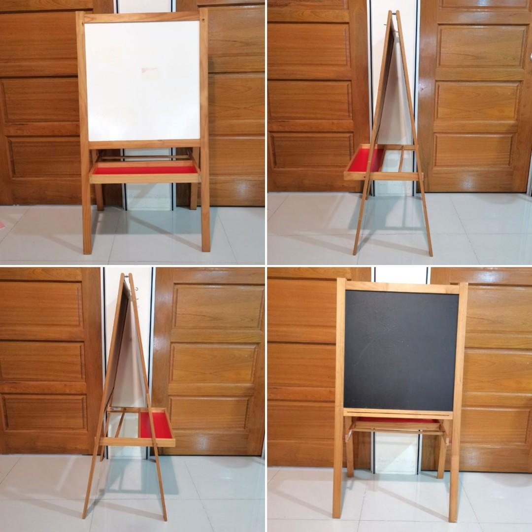 IKEA MALA Easel Whiteboard/Black Chalkboard Kids Drawing Board