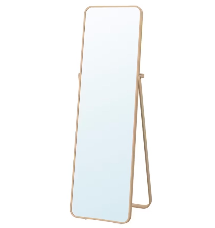 Ikea Floor Standing Mirror Wooden Ikornnes, Furniture & Home Living, Home Decor, Mirrors on
