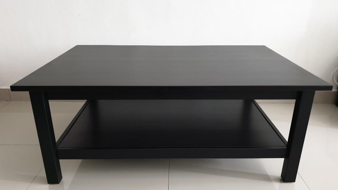 IKEA HEMNES Coffee Table Solid Wood, BlackBrown 118x75cm, Furniture