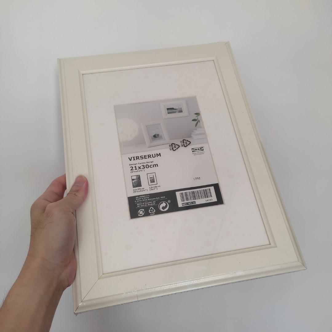 IKEA Virserum 21x30cm photo frame white, Furniture & Home Living, Home