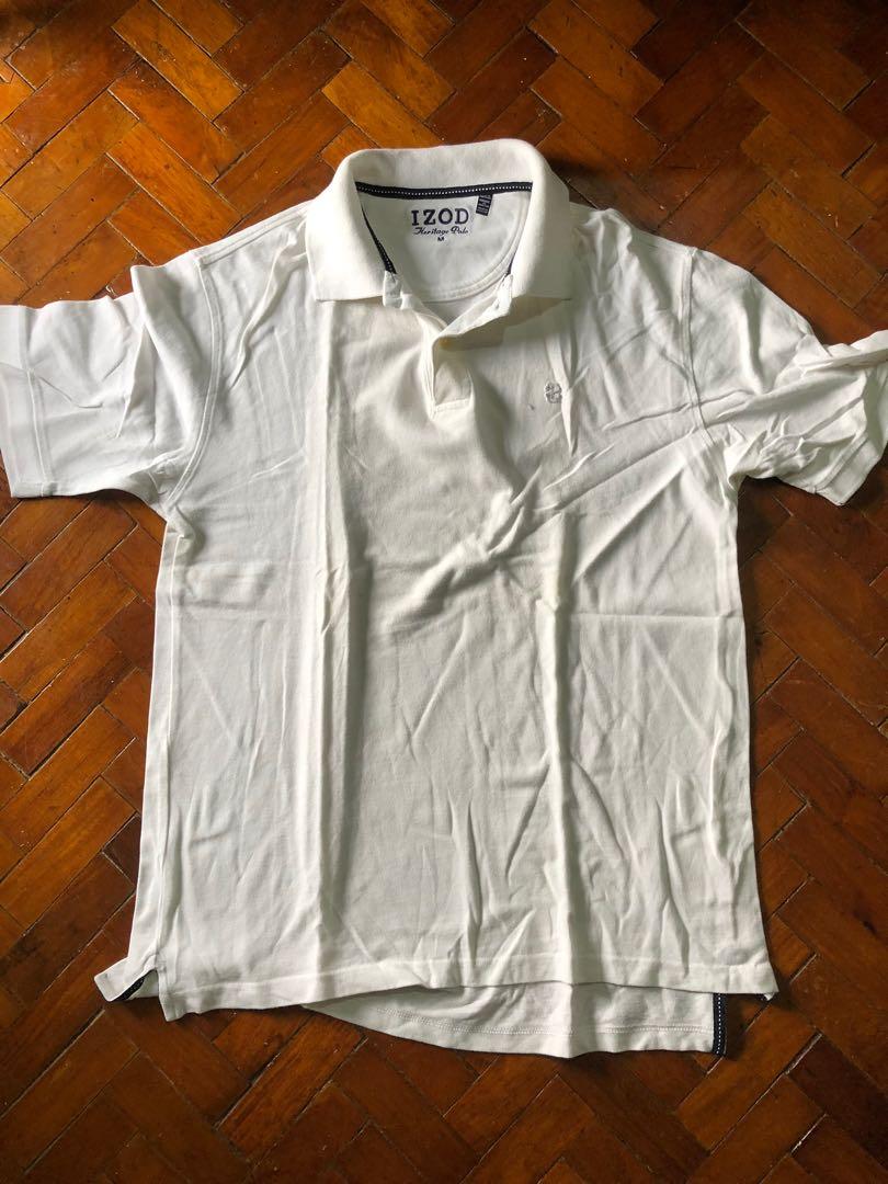 Izod white polo shirt sale