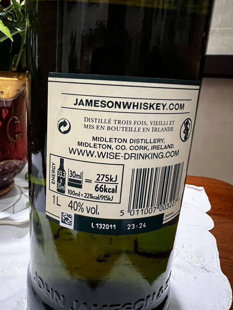 Jameson 1 litre, Makanan & Minuman, Minuman Tidak Beralkohol ...