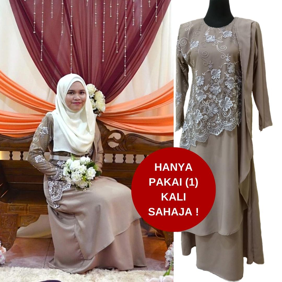 Dress best sale lace muslimah