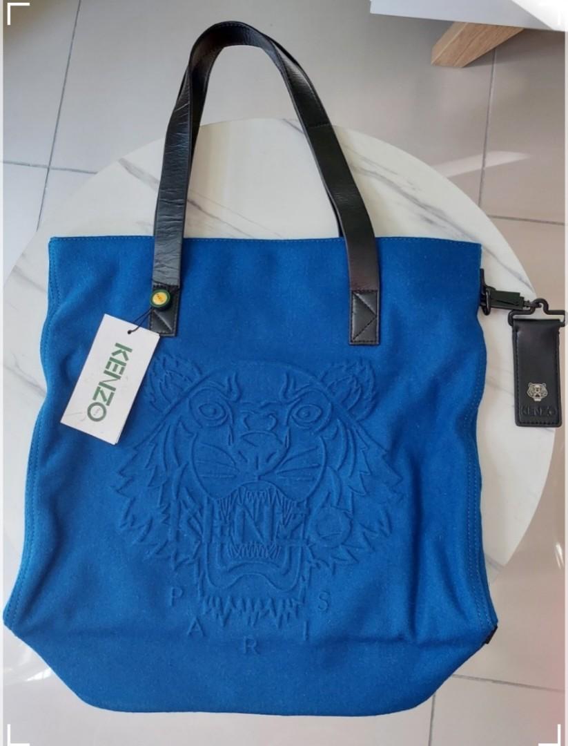 Kenzo Wool Cobalt Blue color Tote Bag