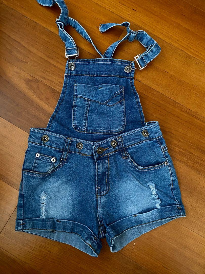 kids denim jumper shorts