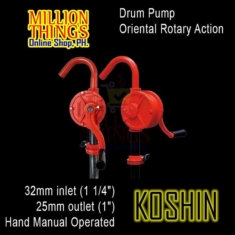 KOSHIN Oriental Rotary Drum Pump MISTERTOOLS Hand Manual Liquid Barrell
