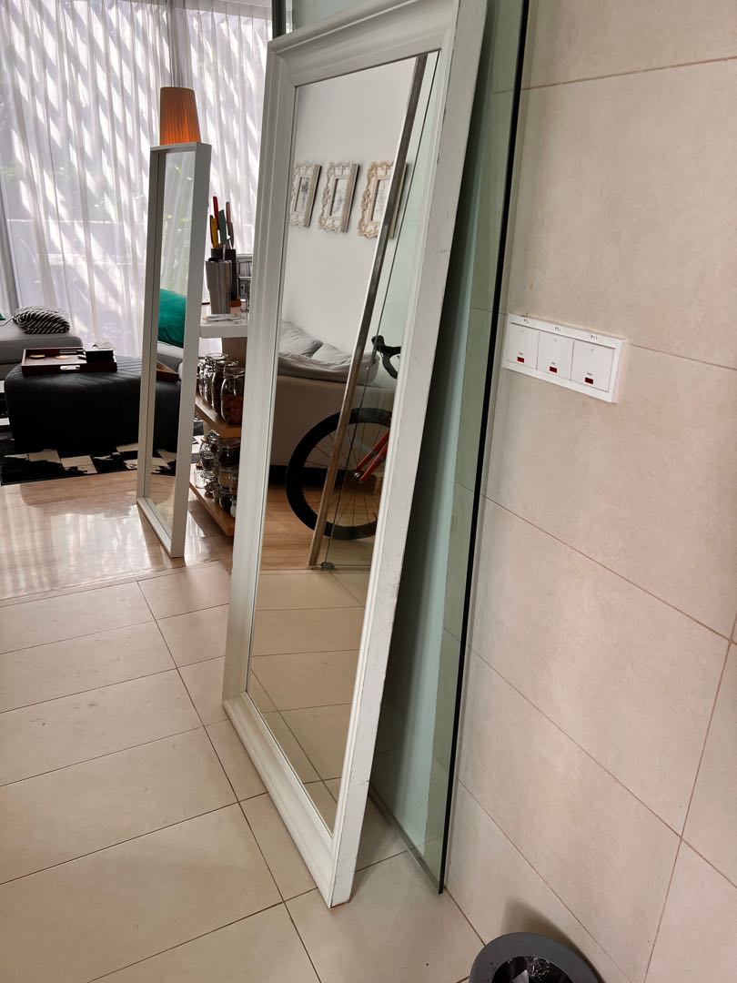 Large IKEA Hemnes white mirror, Furniture & Home Living, Home Decor