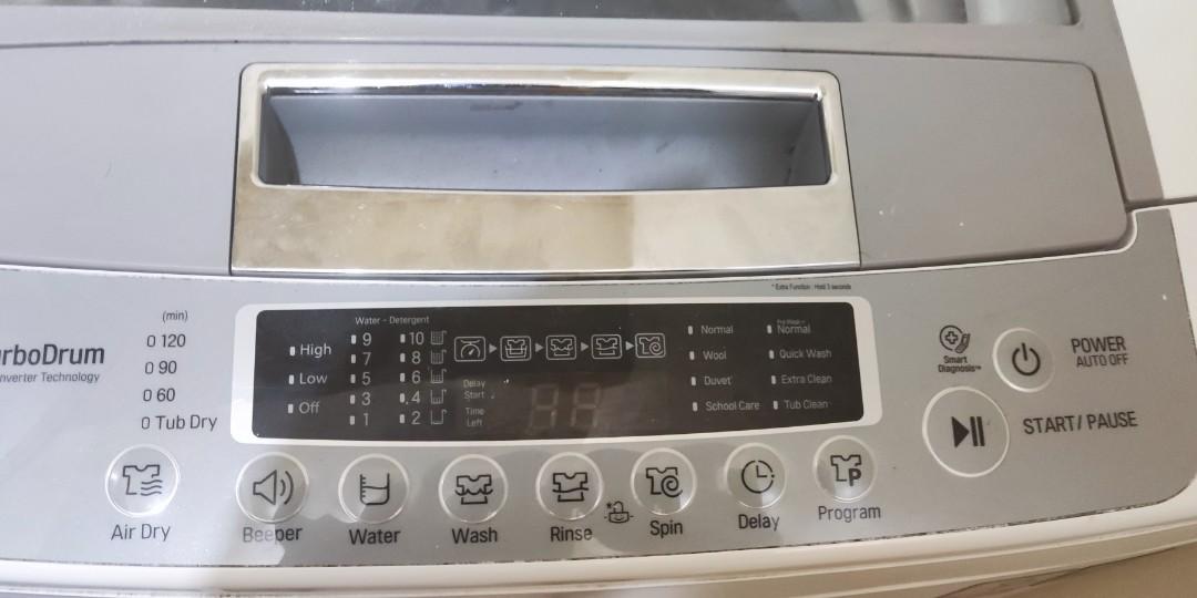 LG Turbo Drum Topload Smart Inverter 7KG, TV & Home Appliances, Washing