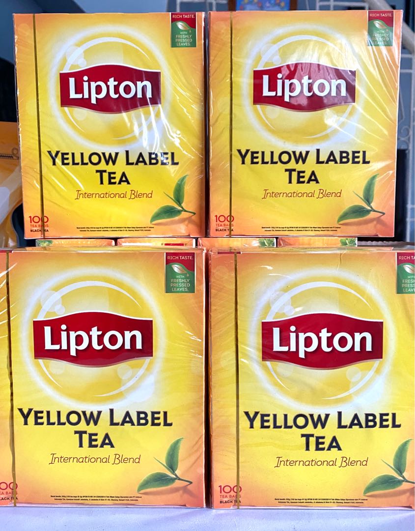 Lipton Yellow Label Tea 100 Tea Bags, Health & Nutrition ...