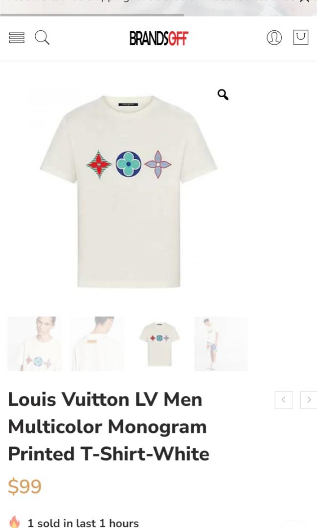 Lv Multicolor Monogram Shirts For Men