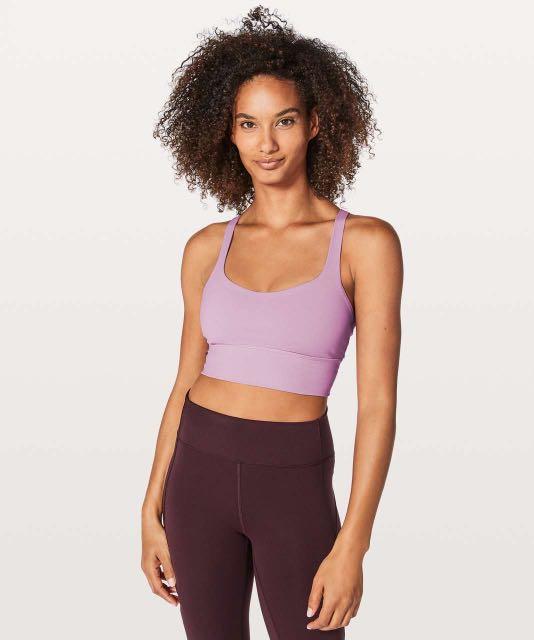 Lululemon Free To Be Bra Long Line Lilac Quartz Size 8 Women s
