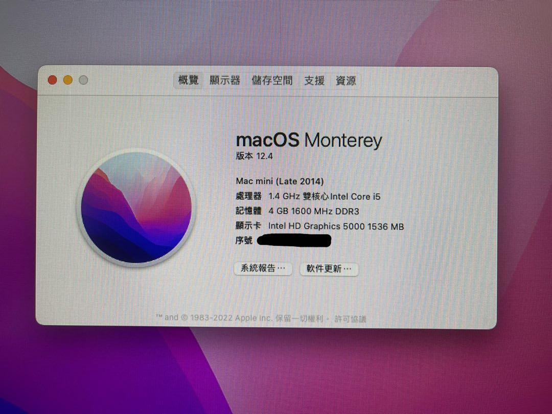 Mac mini 2014 SSD 500 GB另可自行加裝nvme SSD, 電腦＆科技, 桌上電腦