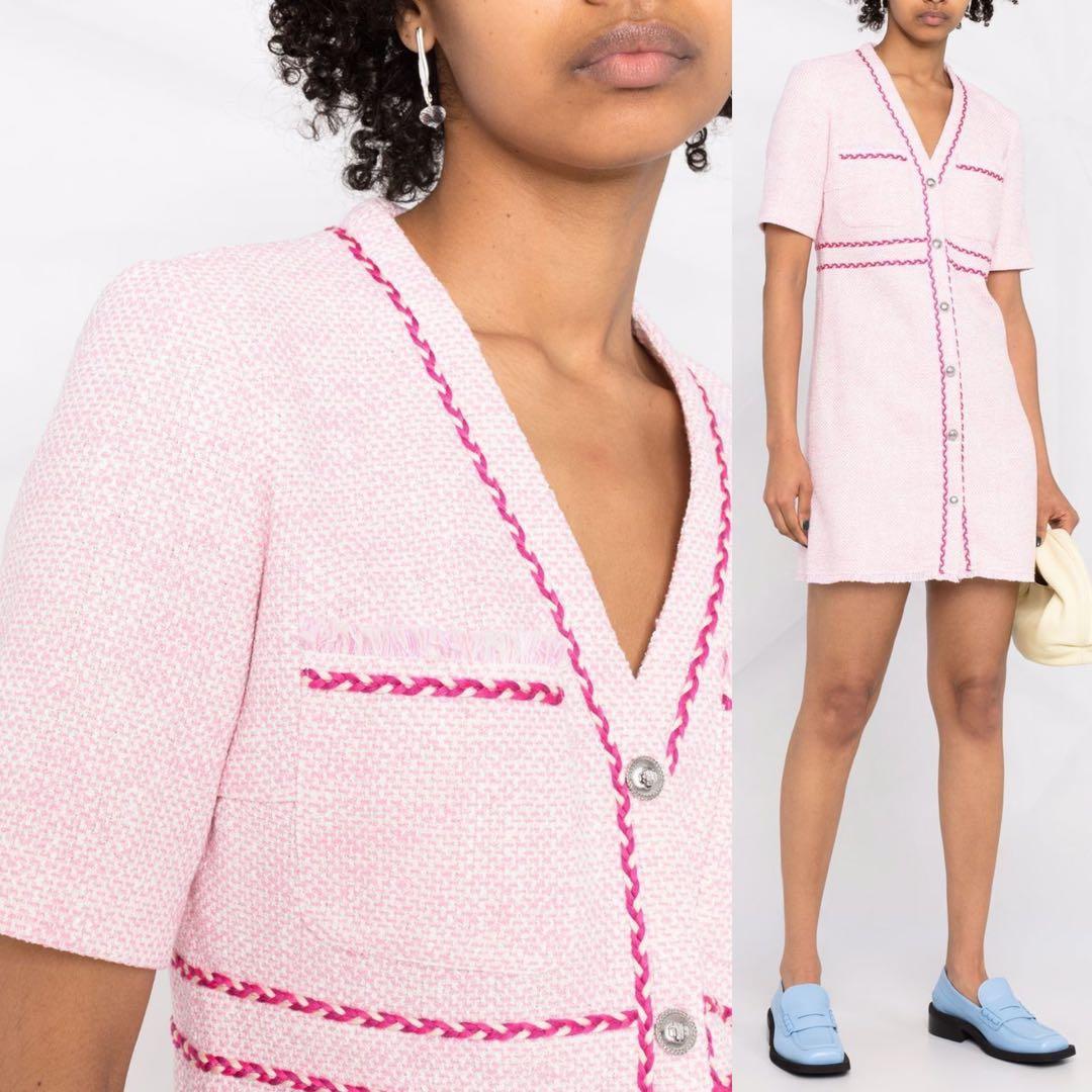 MAJE Rirose pink tweed dress, Women's Fashion, Dresses & Sets, Dresses on  Carousell