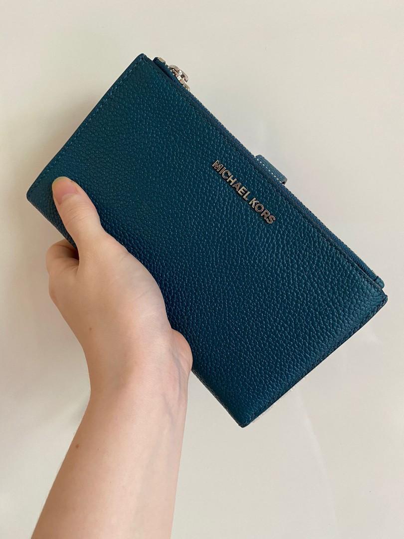 Michael Kors Luxe Teal leather wristlet Luxury Bags Wallets on