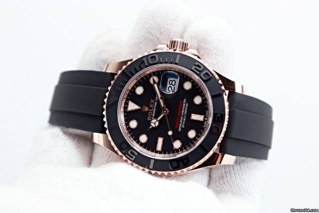 New May 2022 Rolex Yacht Master Rose Gold Black Dial 126655 (40mm ...