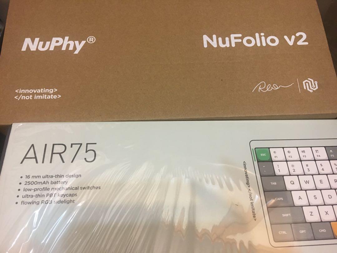 Nuphy air 75 keyboard & case 機械鍵盤low-profile brown gateron 矮