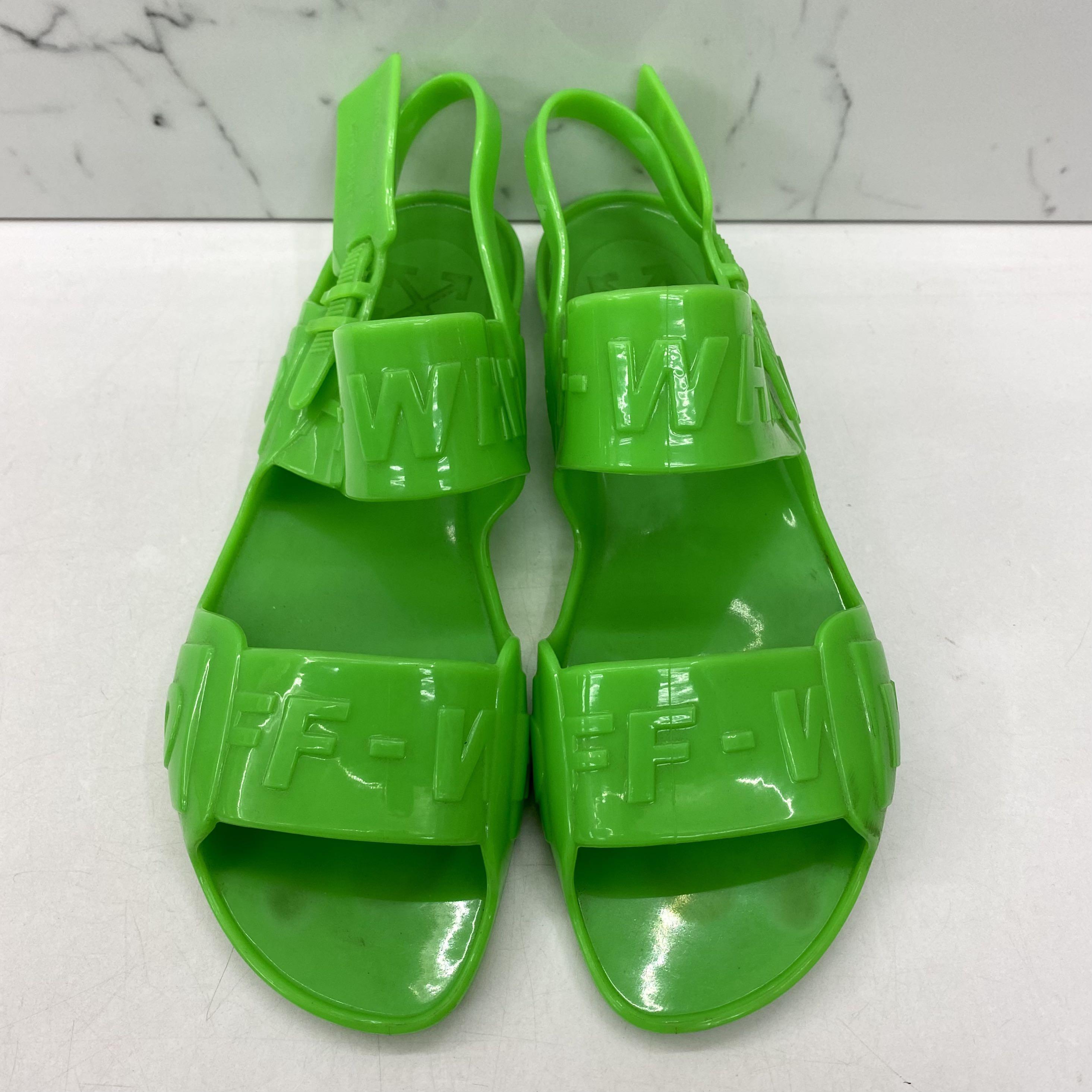 Off white 2025 jelly sandals green