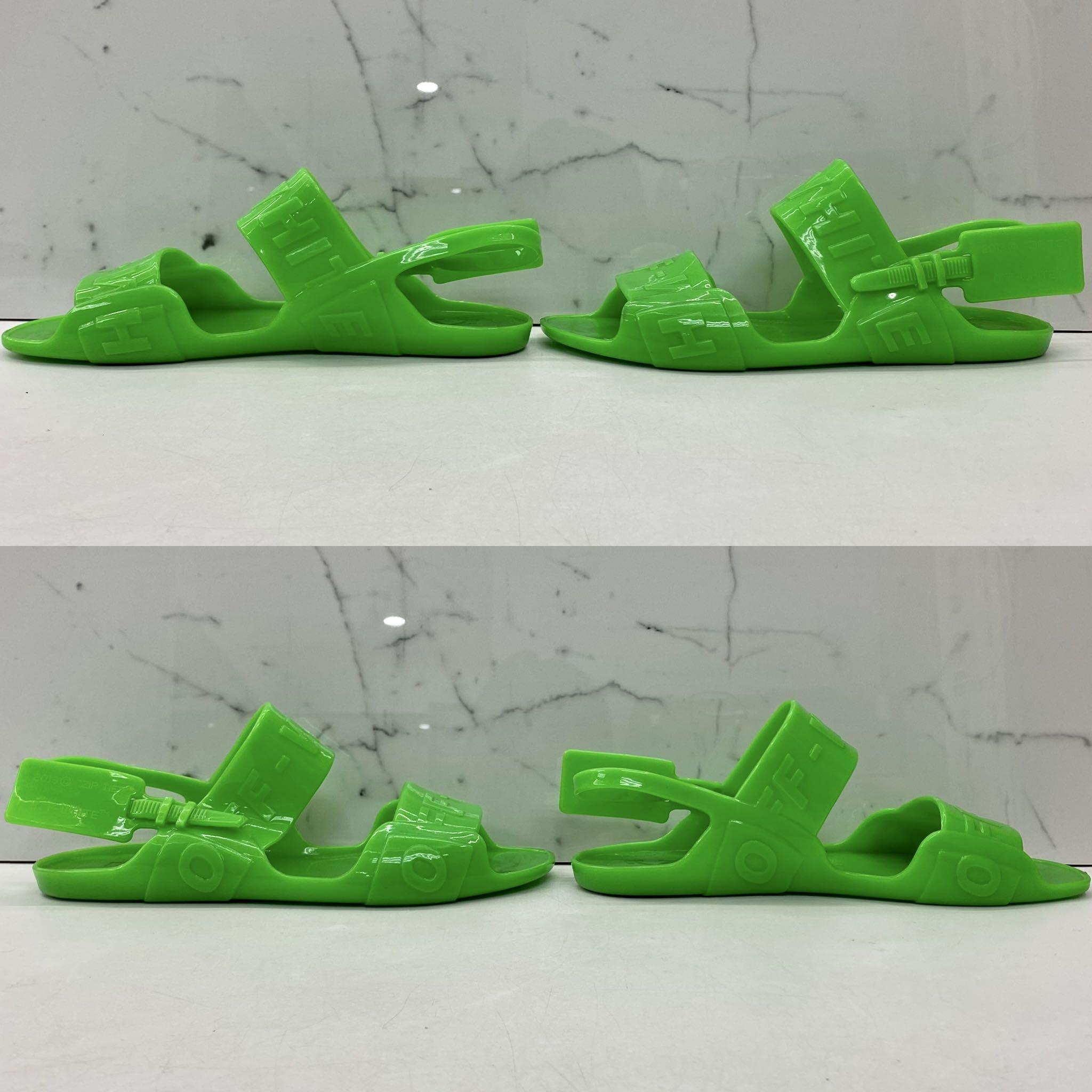 Off white online jelly sandals green