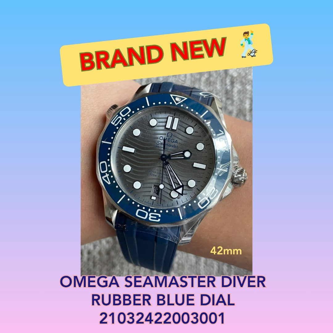 OMEGA SEAMASTER DIVER RUBBER BLUE DIAL 