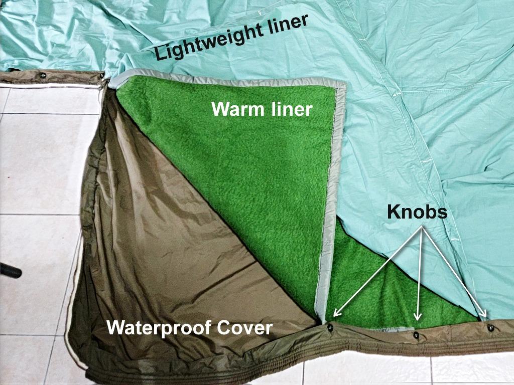 Original Army Sleeping Bag of the Czechoslovak Army / 3 layers