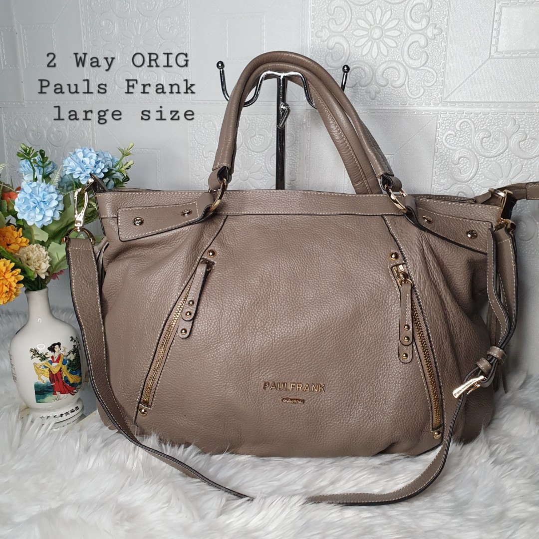 Original pauls frank large bag 2 way bag/ genuine leather bag, Women's