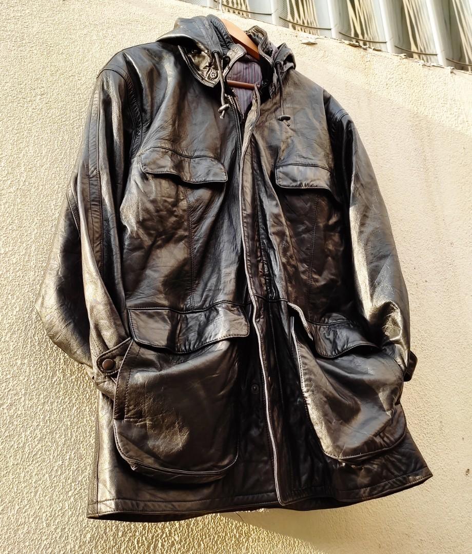 Patina Genuine sheepskin leather trench coat Men s Fashion Coats