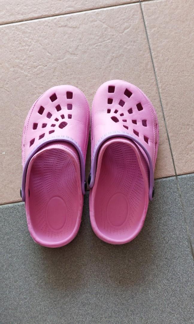 Purple and hotsell pink crocs