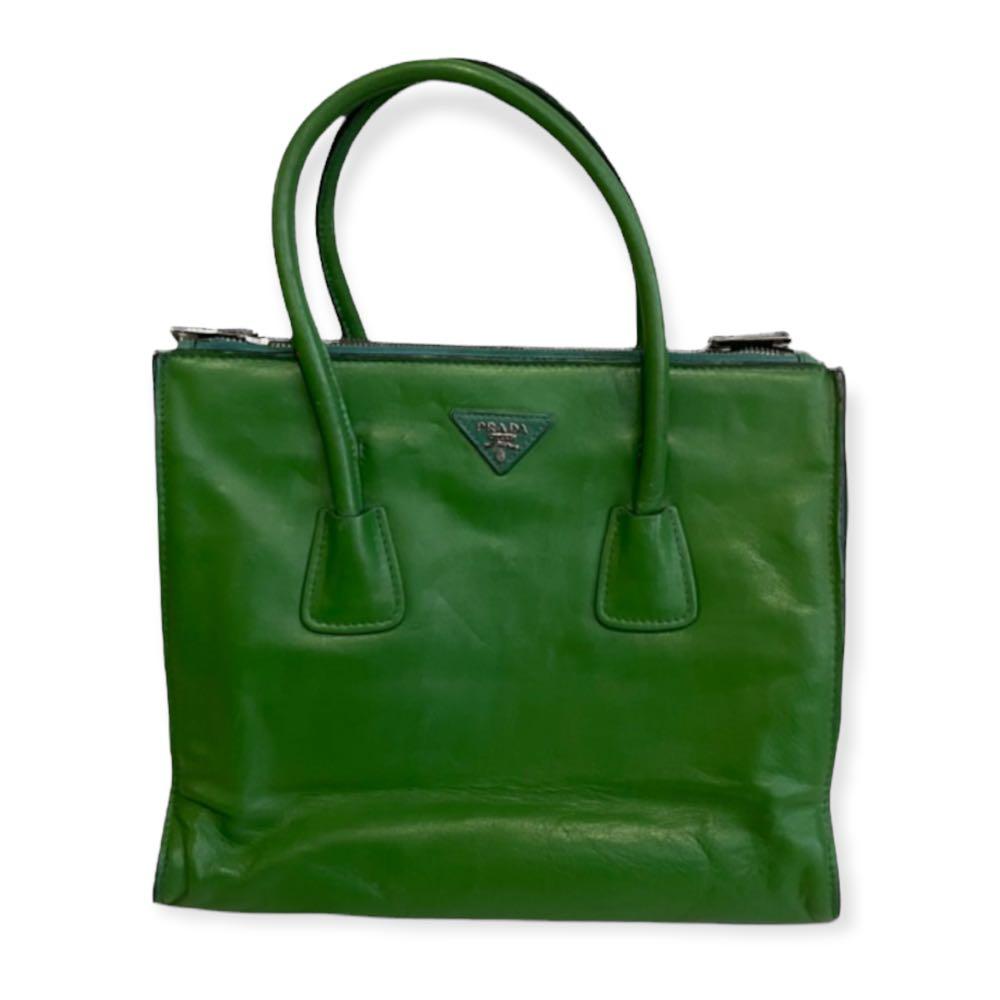 prada green tote bag