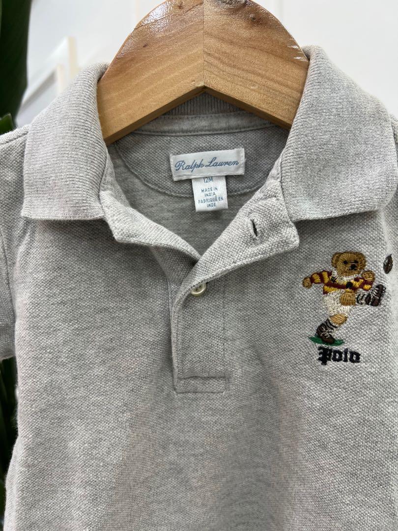 Ralph Lauren Baby Boy Kicker Bear Cotton Mesh Polo Babies Kids