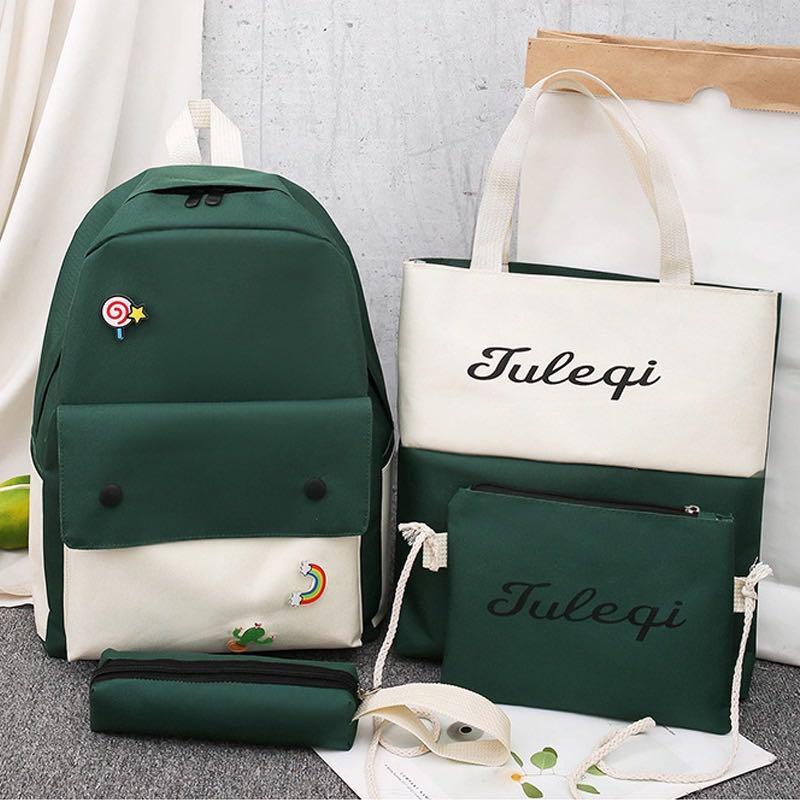 Ready Stock In Malaysia 4 in 1 Set Women Cute Anti Theft Large