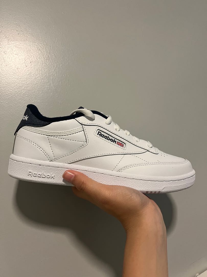 Reebok grey and blue shoes best sale