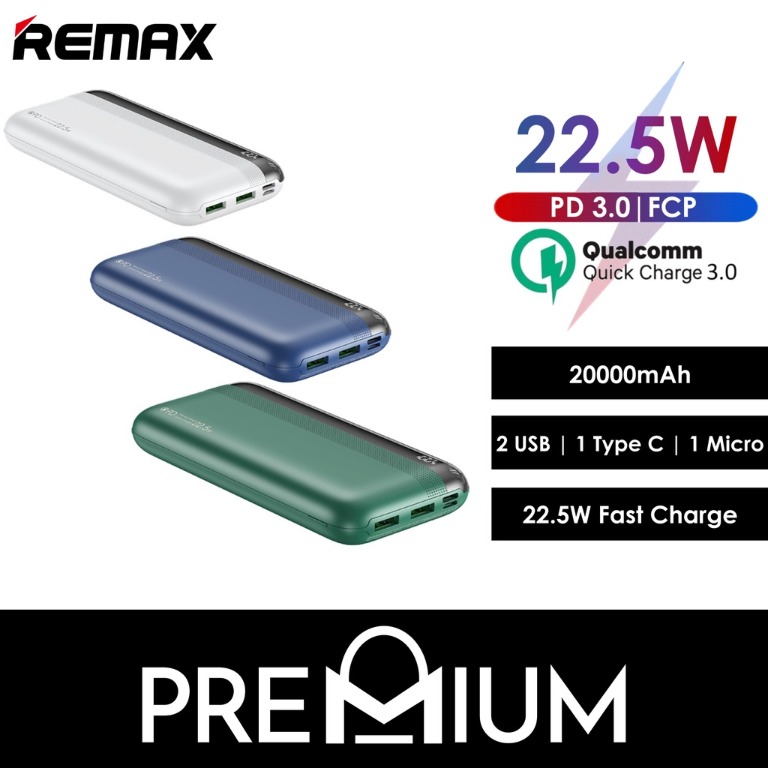 REMAX RPP-180 22.5W PD 20W Kiren Series Multi Compatible Fast Charging ...