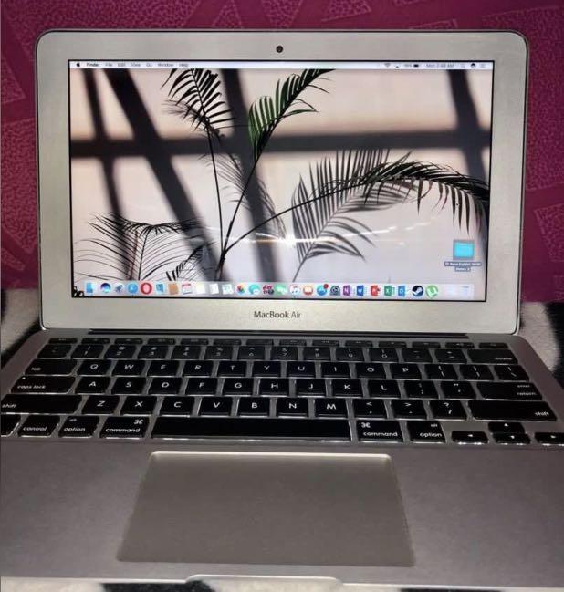 Rush Apple Macbook Air Laptop 11” Mid 2013 (Category: Laptops & Notebooks) located in Rizal. Submitted by rrbbmm (Listing ID 1169533210, Image 2). Description: Rarely used, used for 2 yrs continuous for senior high school school works lang -No scratches - No heating unless heavy work - Good Quality of Battery - Orig Charger only included - Cycle count - 500+ (mababa na yan compared with others huhu) .