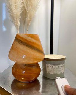 Saturn glass mushroom lamp