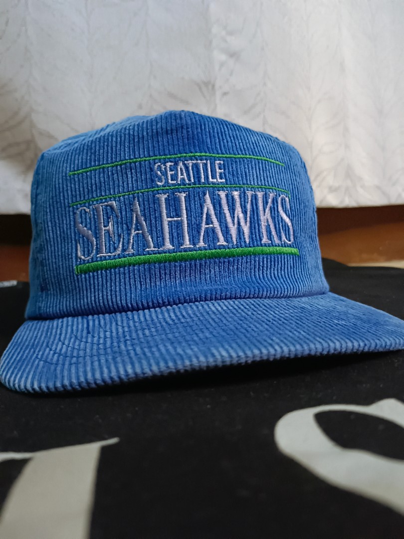 Vintage 80s Corduroy Seattle Seahawks Football NFL Washington State Trucker  Hat Strapback Baseball Cap