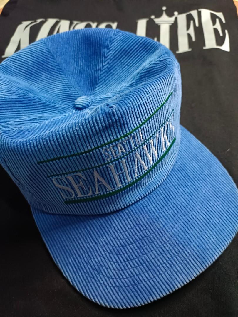 Vintage SEATTLE SEAHAWKS Navy Rope Lined Corduroy Zipback Hat -   Canada