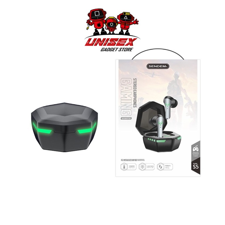 SENDEM Bluetooth Earphone S5 Gaming TWS Earbuds 3D Surround Stereo