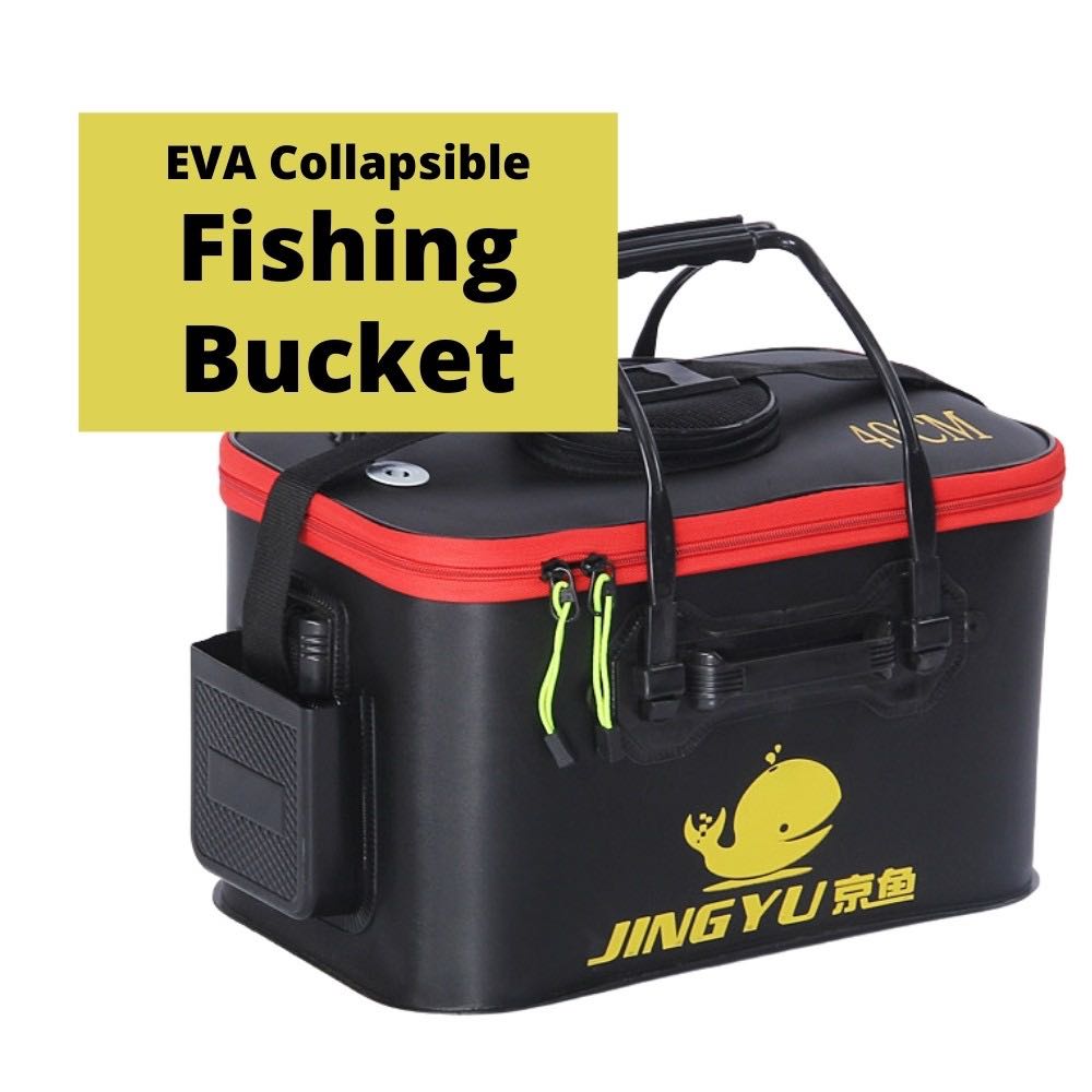 SG】Foldable Fish Bucket EVA Fishing Bag for Outdoor Live Fish Lures Bucket  and Fish Protection Container, Sports Equipment, Fishing on Carousell