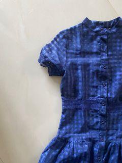 sheer organza ruffle dress