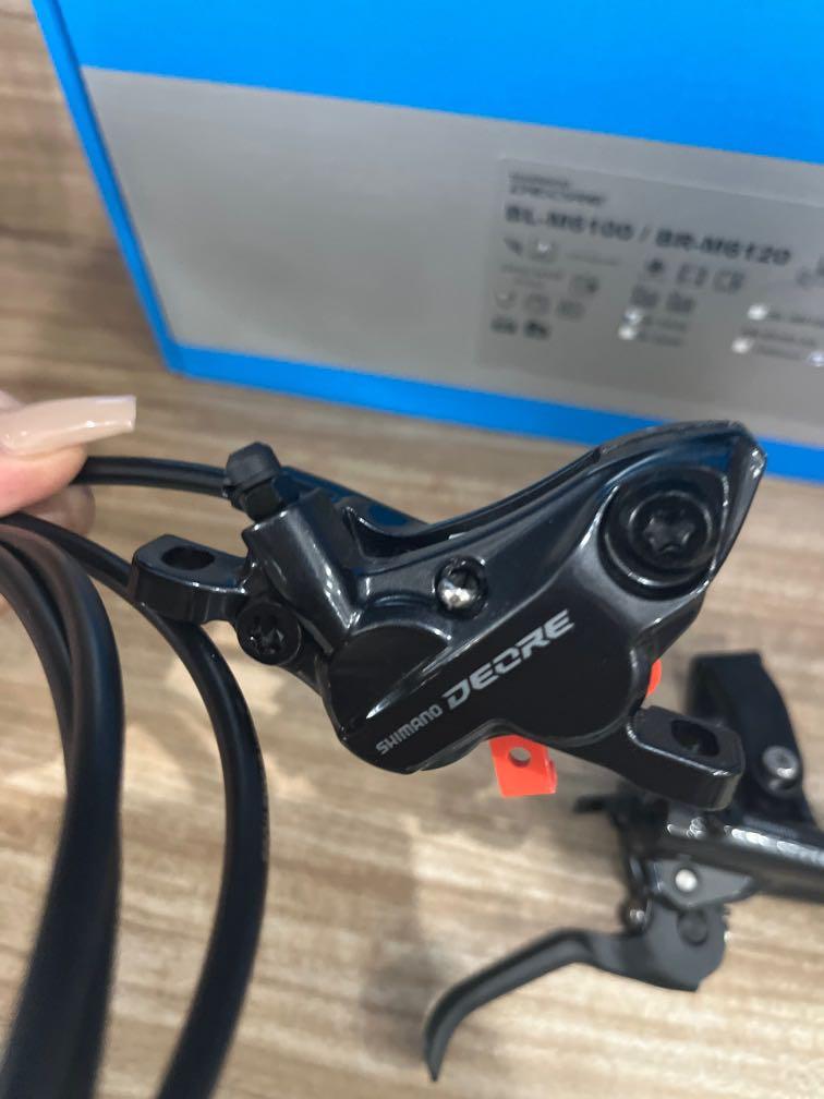 SHIMANO Deore BR-M6120 - Caliper freno a disco anteriore o posteriore, idraulico, cuscinetti in resina, grigio