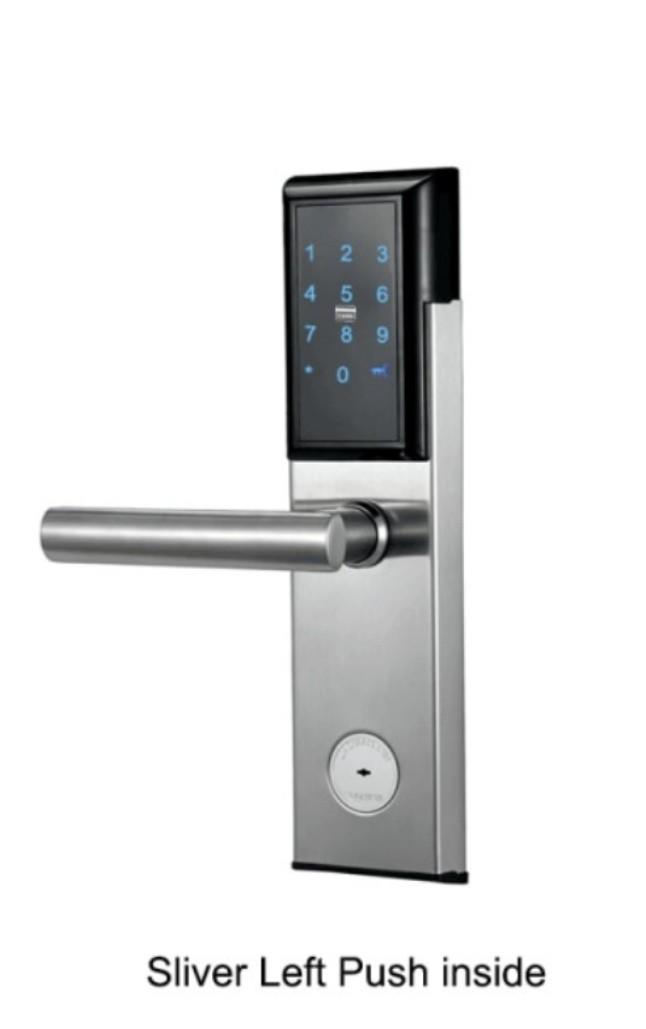 Silver Hotel Type Digital Lock Electronic Lock Passcode Lock (Category: Locks, Doors & Gates) located in Manila. Submitted by princesssugarrush (Listing ID 1169594281, Image 1). Description: For Sale Silver Left Push Digital Lock RFS: excess Features: - 3 ways to unlock (key, card, passcode) - can create up to 50 passcodes - 4x AA battery operated ( not included) Ships from San juan MOP Gcash, Pabili service.