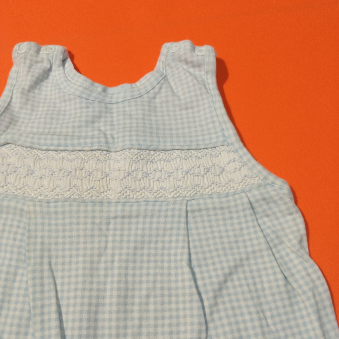 Smocked jumpsuit / romper bayi 3-6 bln 