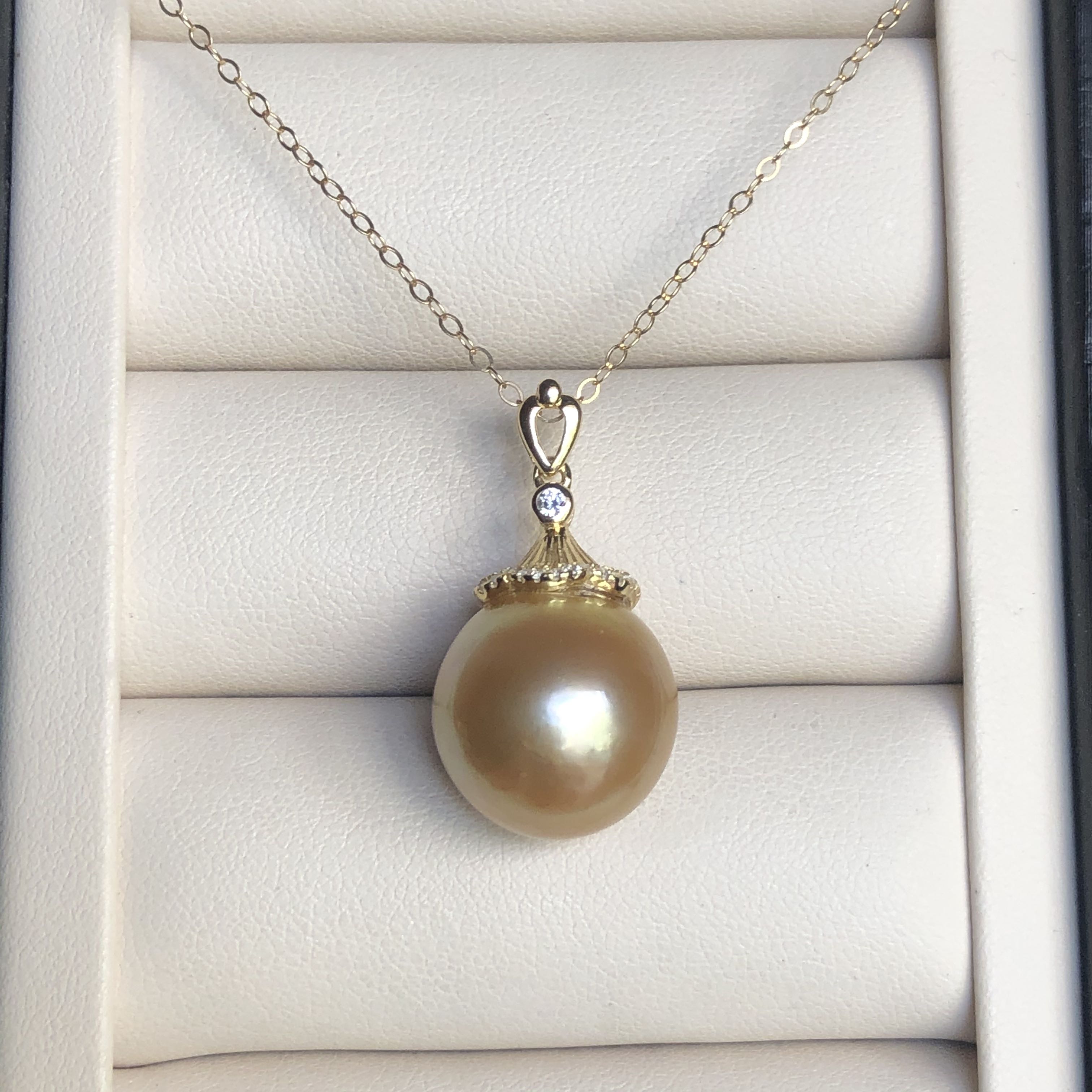Golden south shop sea pearl pendant