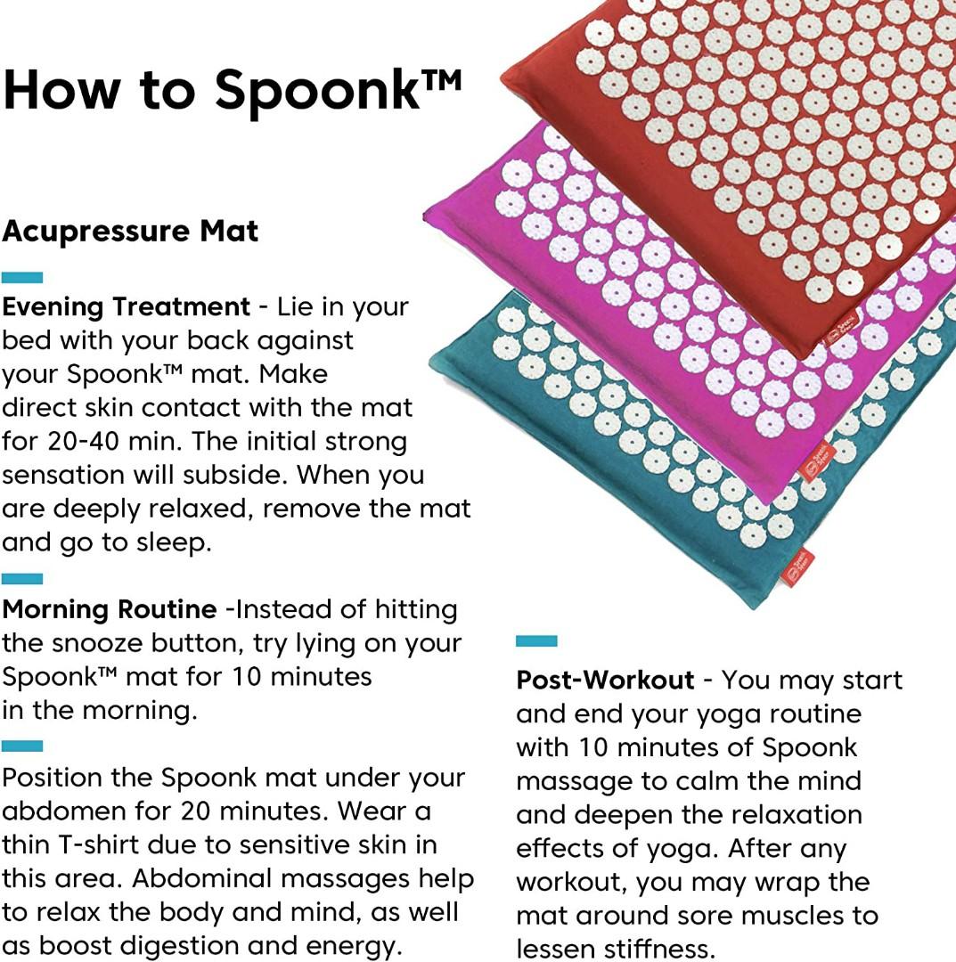 Spoonk Sleep Induction and Back Pain Relief Acupressure mat, Health