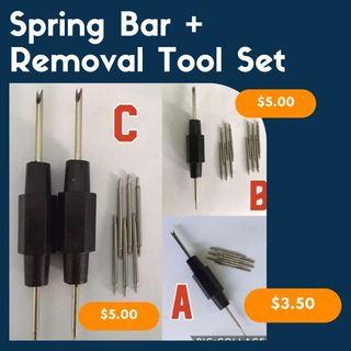 Spring Bar + Removal Tool Set