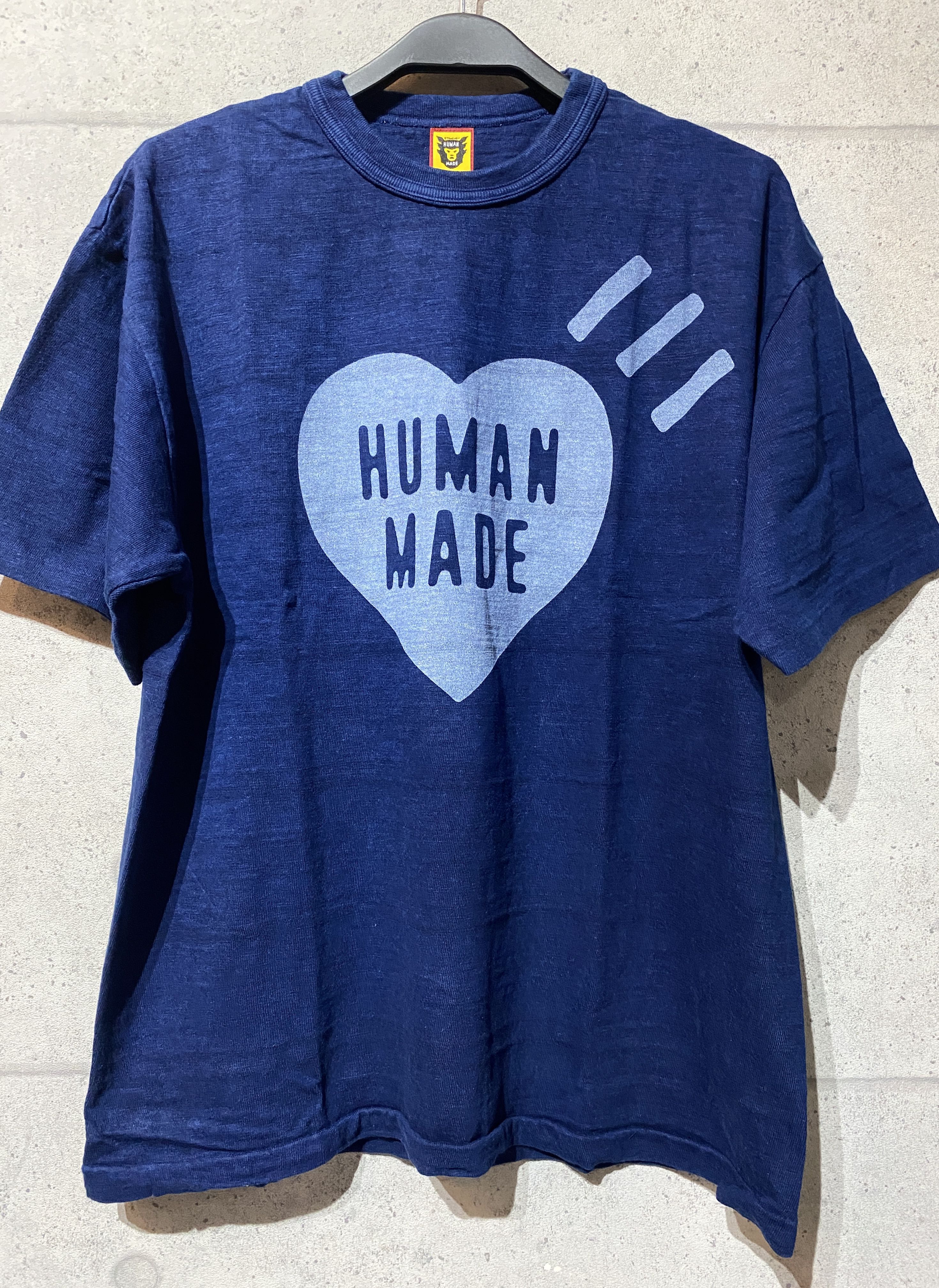 SS22 Human made indigo tee XL, 男裝, 上身及套裝, T-shirt、恤衫、有