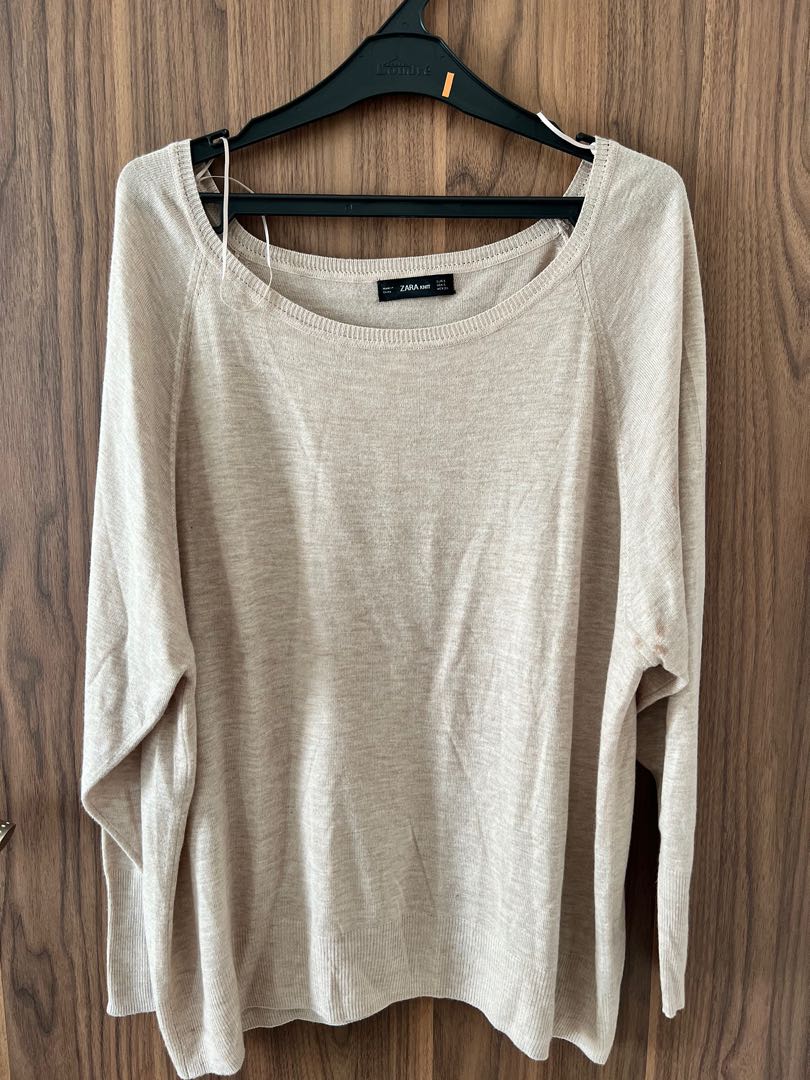 beige sweater zara