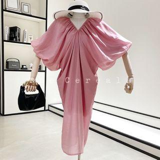 TC1017 Summer Designer Linen Dress (Pink / White / Black)