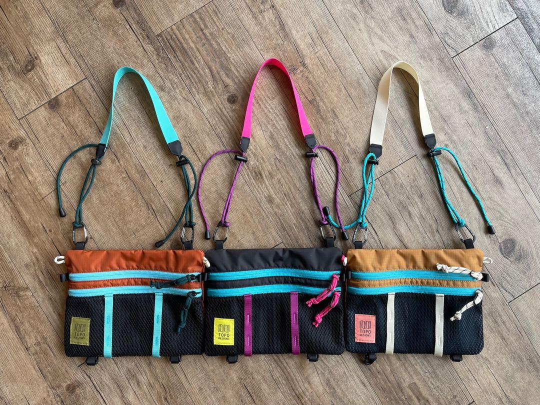 TOPO DESIGNS MOUNTAIN ACCESSORY BAG CLAY KHAKI AND BLACK GRAPE