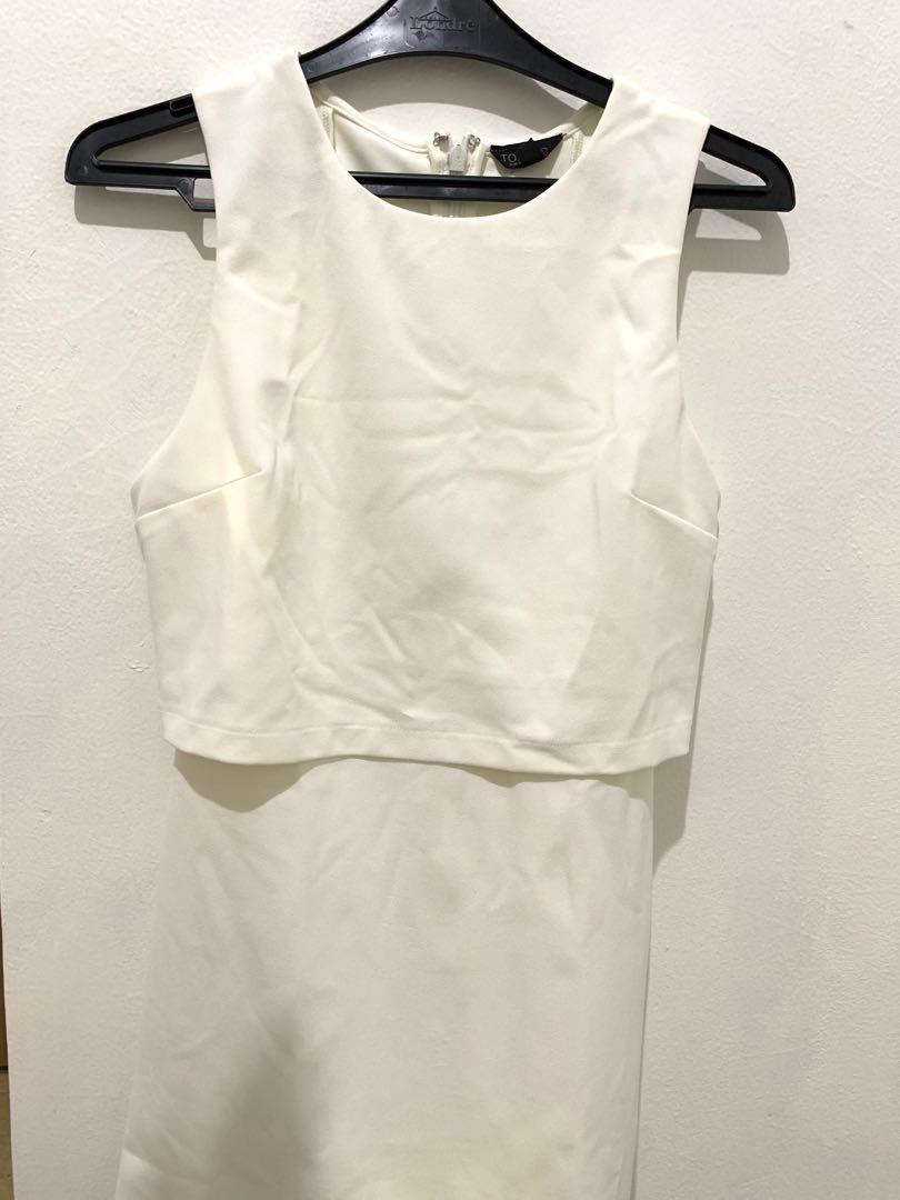 Topshop White Dress, Fesyen Wanita 